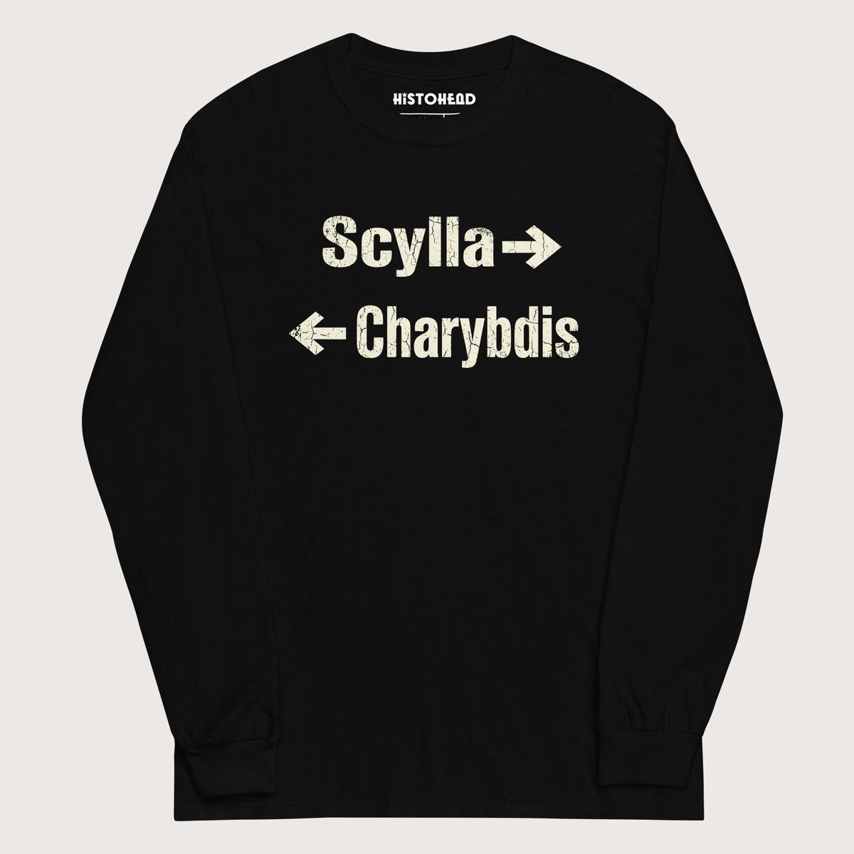 Black Between Scylla and Charybdis - Long Sleeve - history buff gift by HistoHead