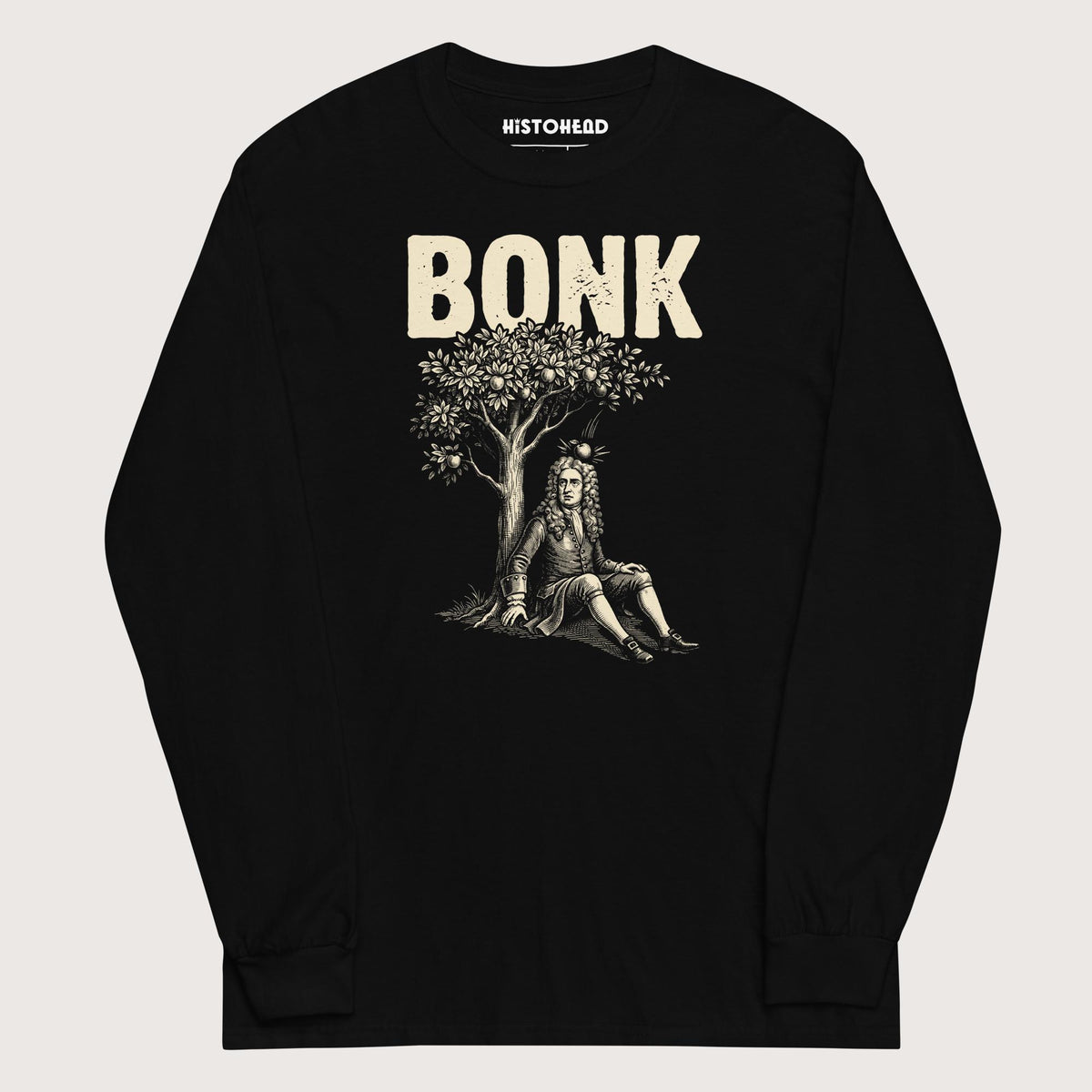 Black Newton Bonk - Long Sleeve - history buff gift by HistoHead