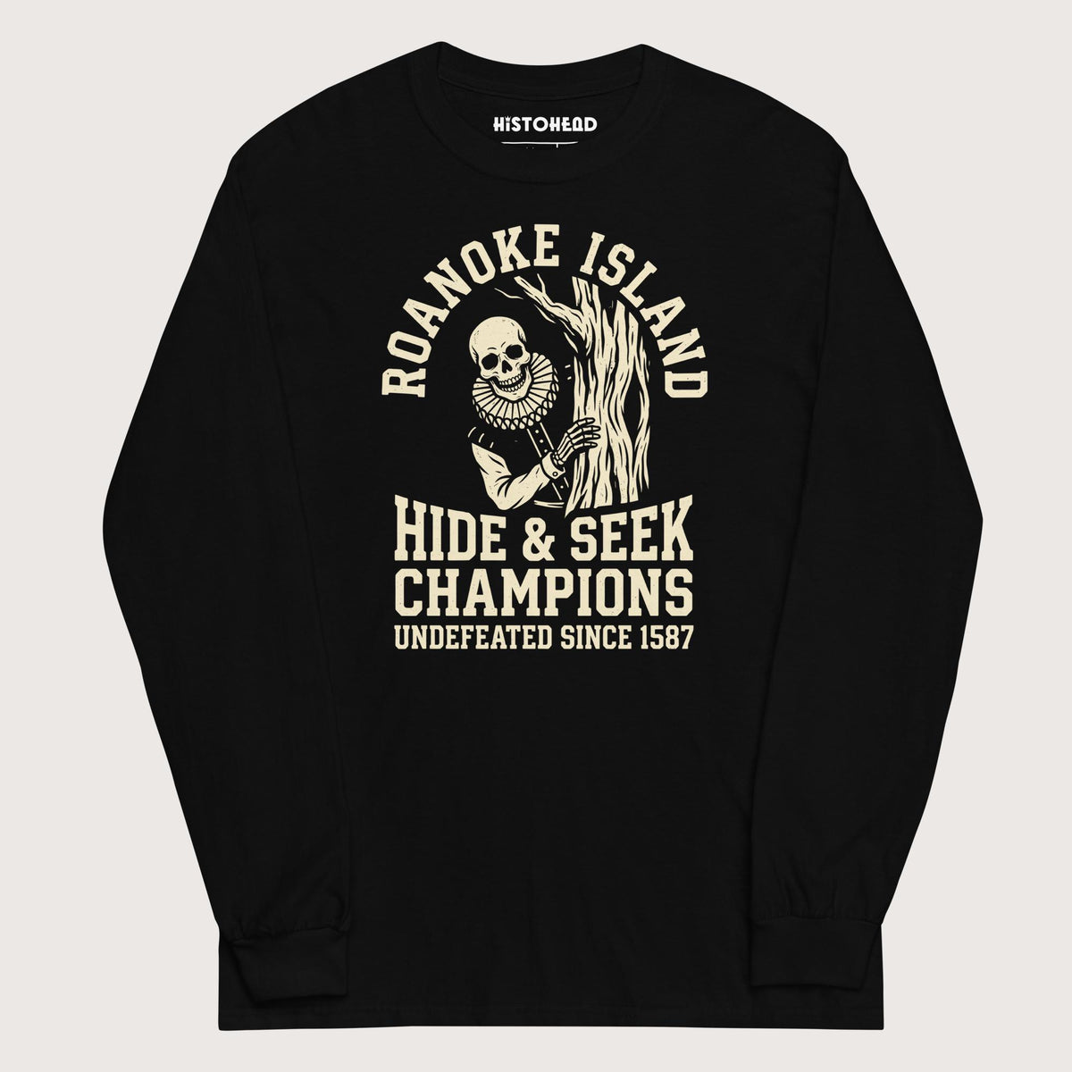 Black Roanoke Island Hide & Seek - Long Sleeve - history buff gift by HistoHead