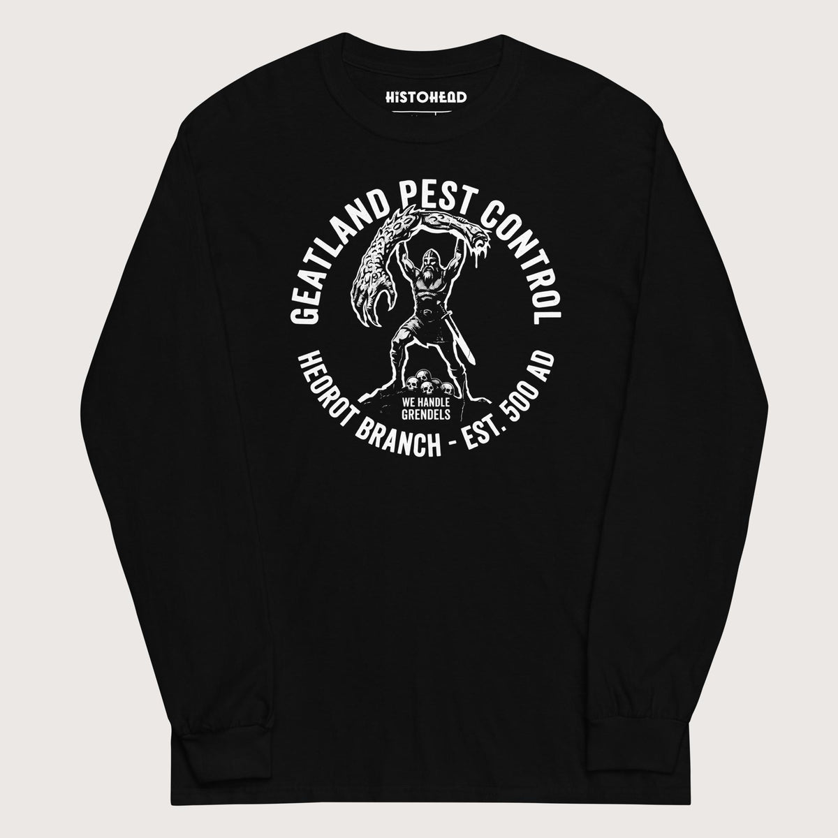 Black Geatland Pest Control - Long Sleeve - history buff gift by HistoHead