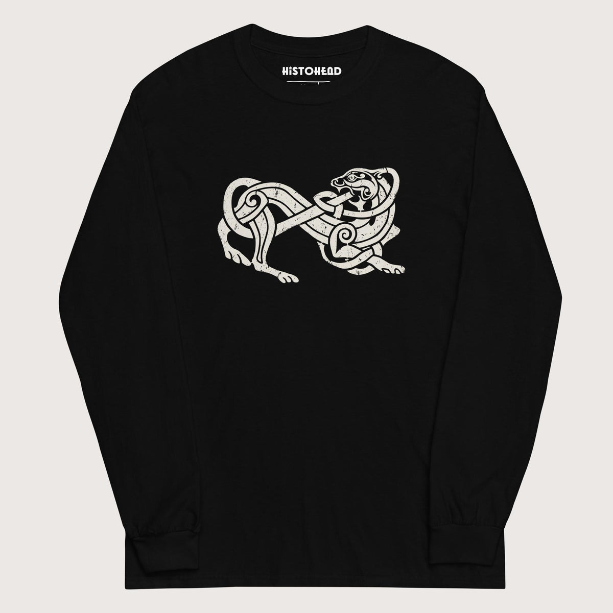 Black Norse Lion - Long Sleeve - history buff gift by HistoHead