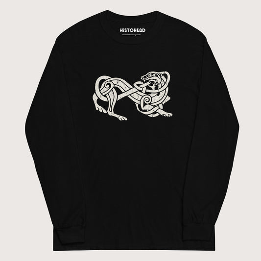 Black Norse Lion - Long Sleeve - history buff gift by HistoHead