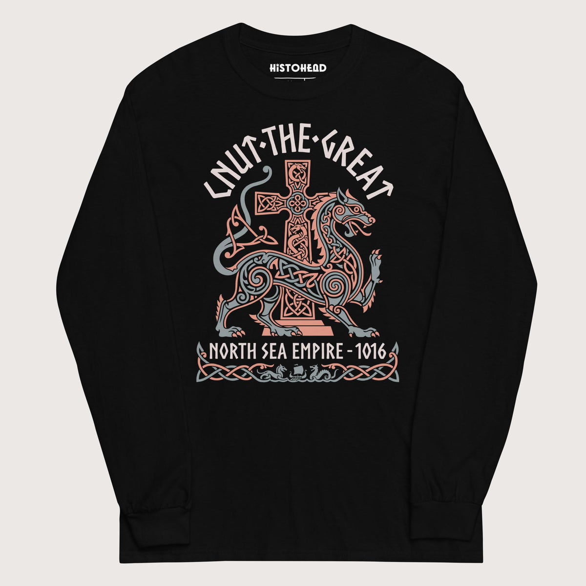 Black Cnut the Great - Long Sleeve - history buff gift by HistoHead
