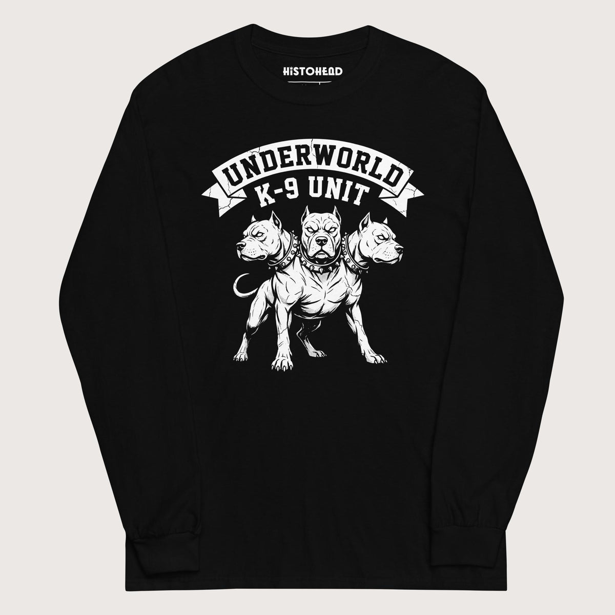 Black Cerberus Underworld K-9 Unit - Long Sleeve - history buff gift by HistoHead