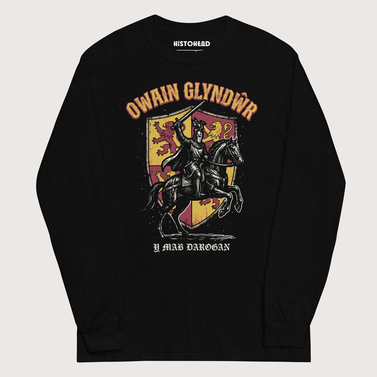 Black Owain Glyndwr - Long Sleeve - history buff gift by HistoHead