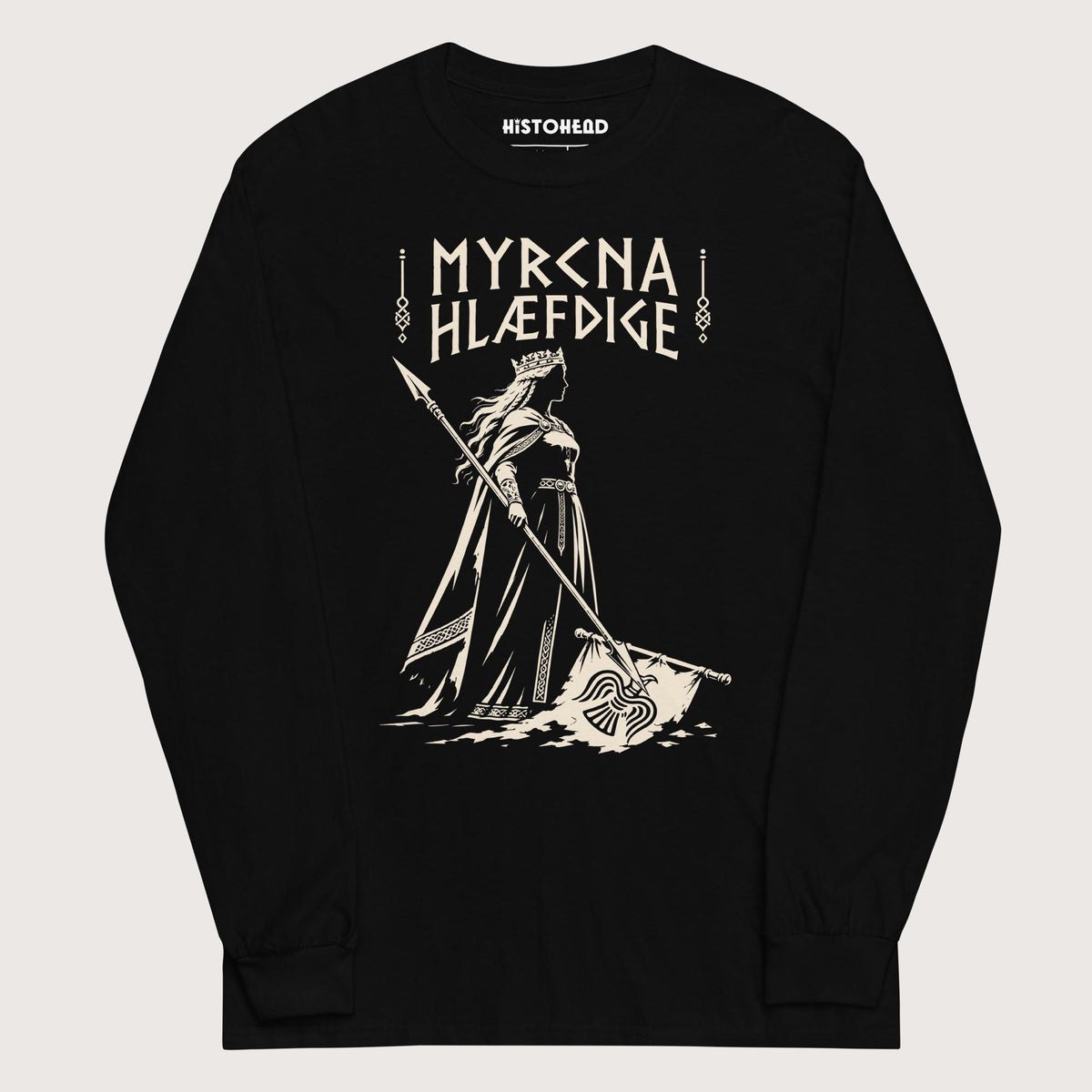Black Æthelflæd Myrcna Hlæfdige - Long Sleeve - history buff gift by HistoHead