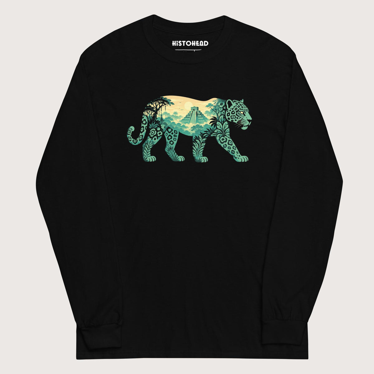 Black Mesoamerican Jaguar - Long Sleeve - history buff gift by HistoHead
