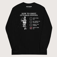 Black Vlad the Impaler How to Greet Guide - Long Sleeve - history buff gift by HistoHead