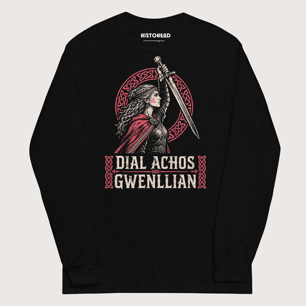 Black Dial Achos Gwenllian - Long Sleeve - history buff gift by HistoHead