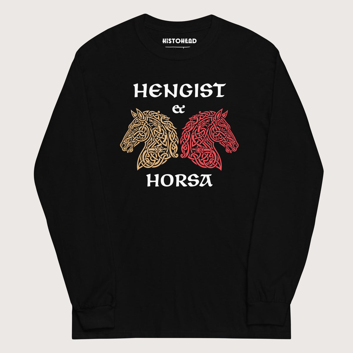 Black Hengist and Horsa - Long Sleeve - history buff gift by HistoHead