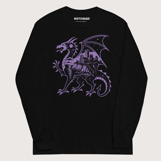 Black Whitby Wyrm - Long Sleeve - history buff gift by HistoHead