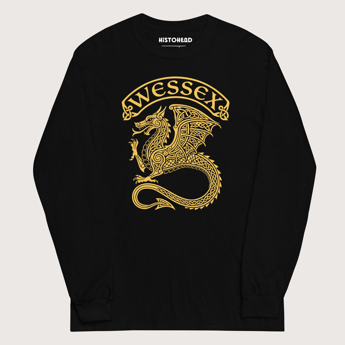 Black Wessex Dragon - Long Sleeve - history buff gift by HistoHead