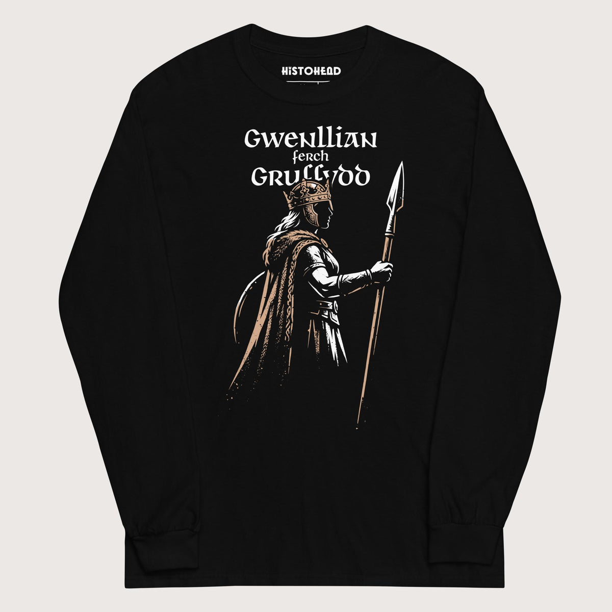 Black Gwenllian ferch Gruffydd - Long Sleeve - history buff gift by HistoHead