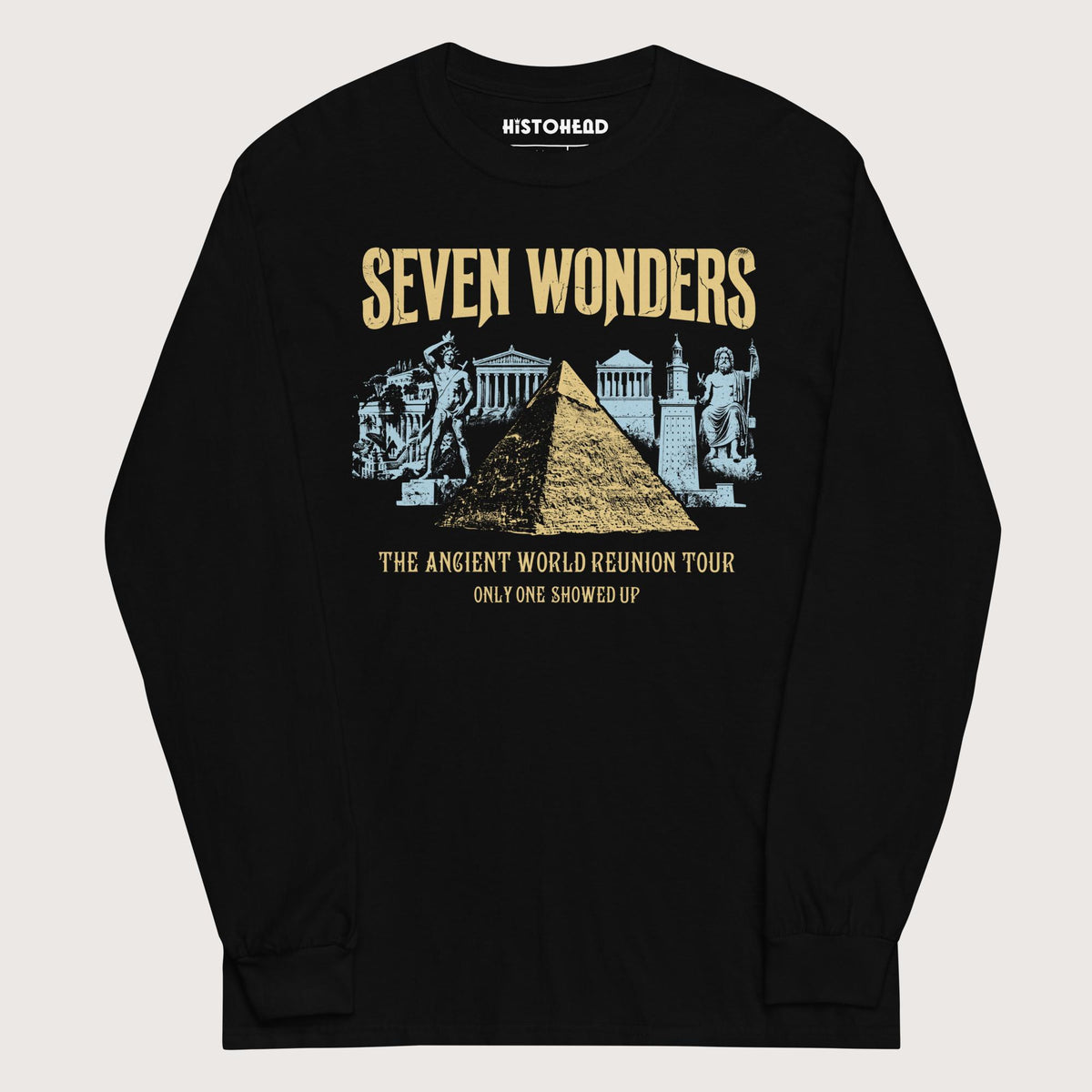 Black Seven Wonders Reunion Tour - Long Sleeve - history buff gift by HistoHead