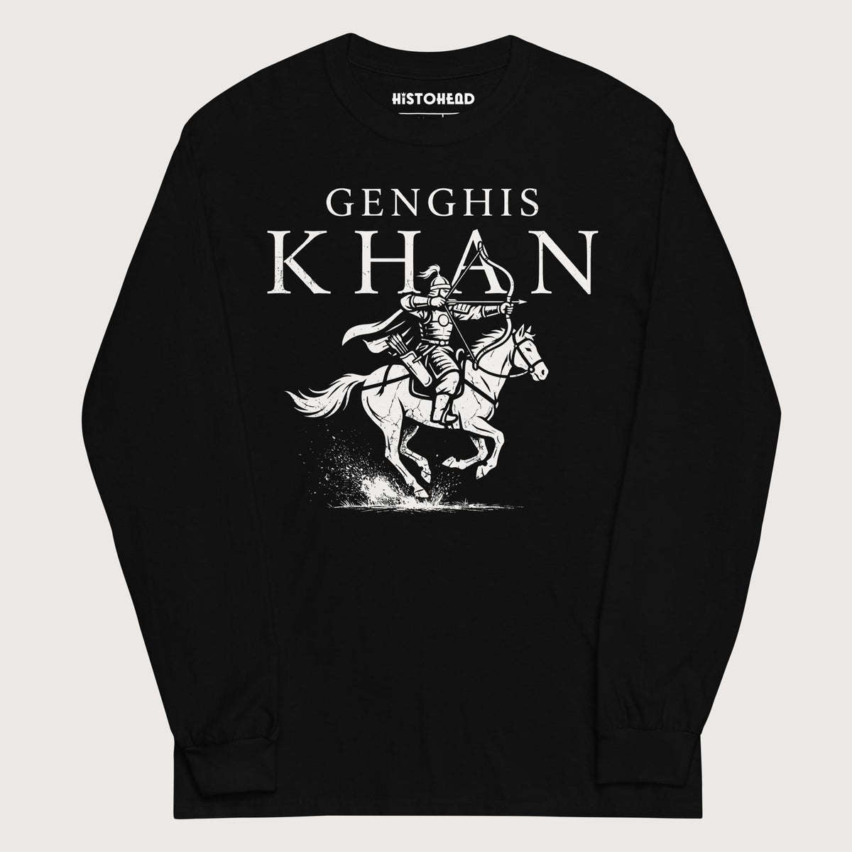 Black Genghis Khan - Long Sleeve - history buff gift by HistoHead