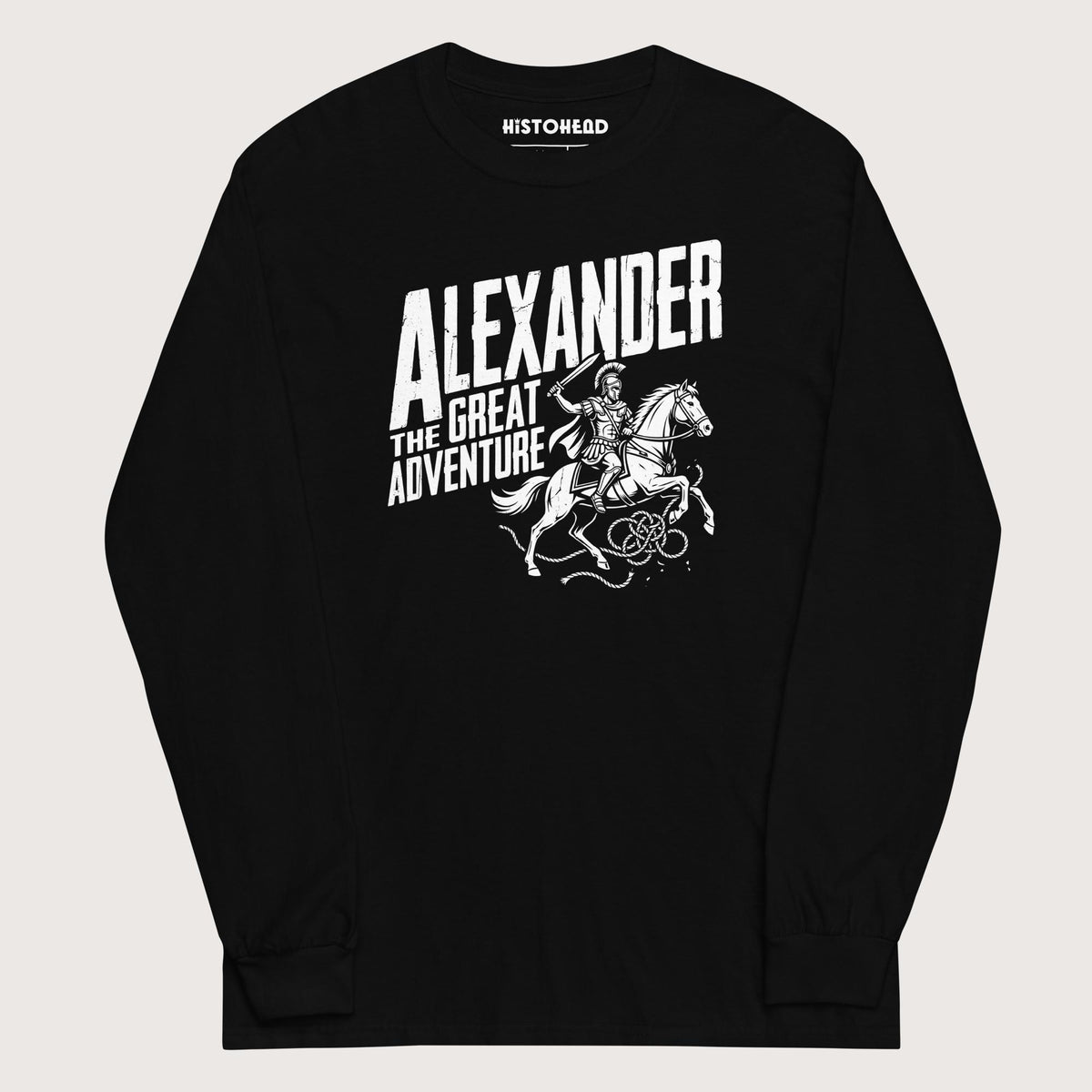 Black Alexander the Great Adventure - Long Sleeve - history buff gift by HistoHead