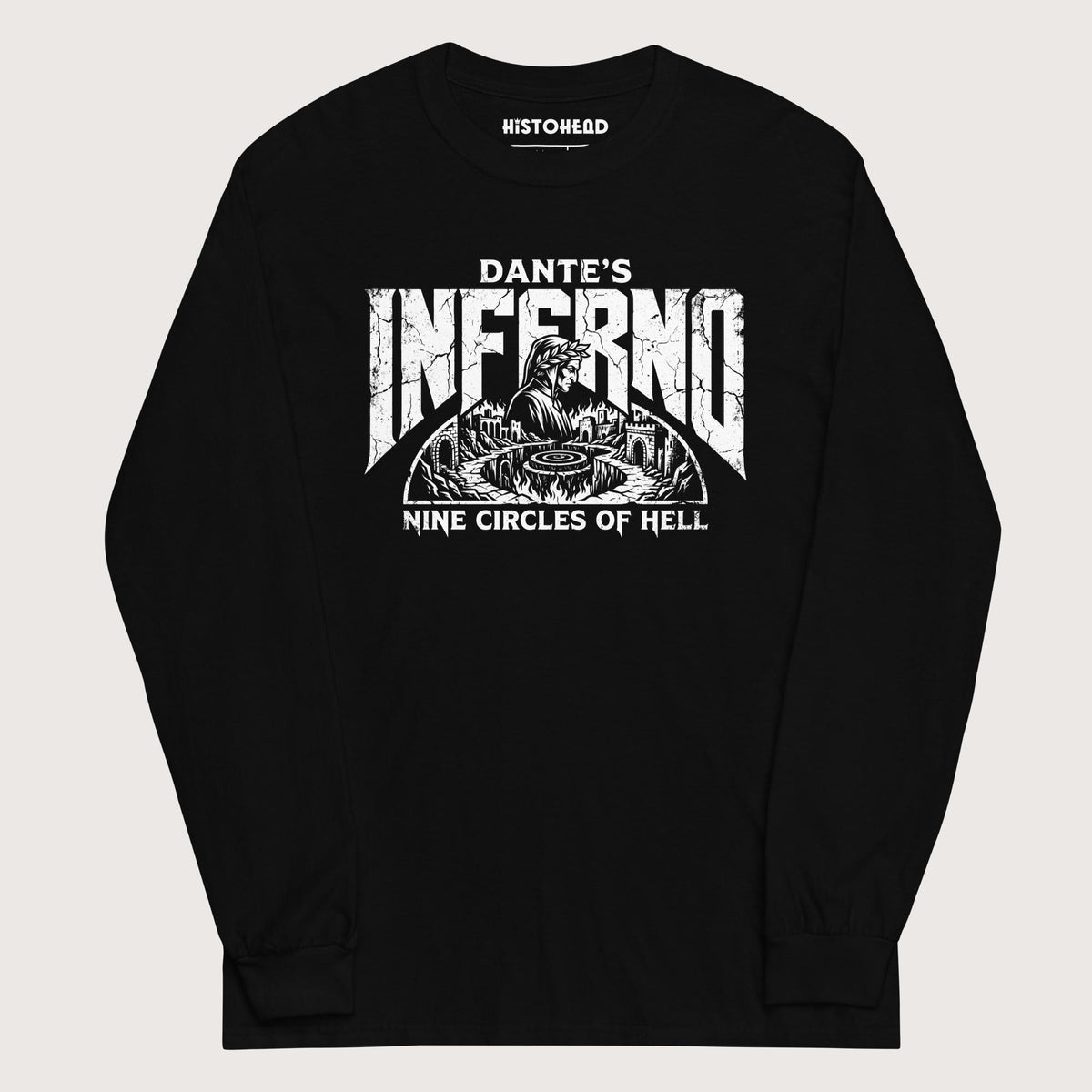 Black Dante's Inferno - Long Sleeve - history buff gift by HistoHead
