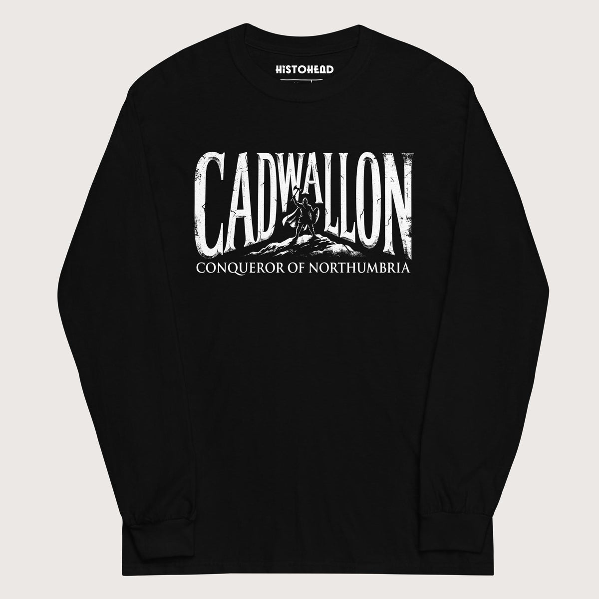 Black Cadwallon Conqueror of Northumbria - Long Sleeve - history buff gift by HistoHead