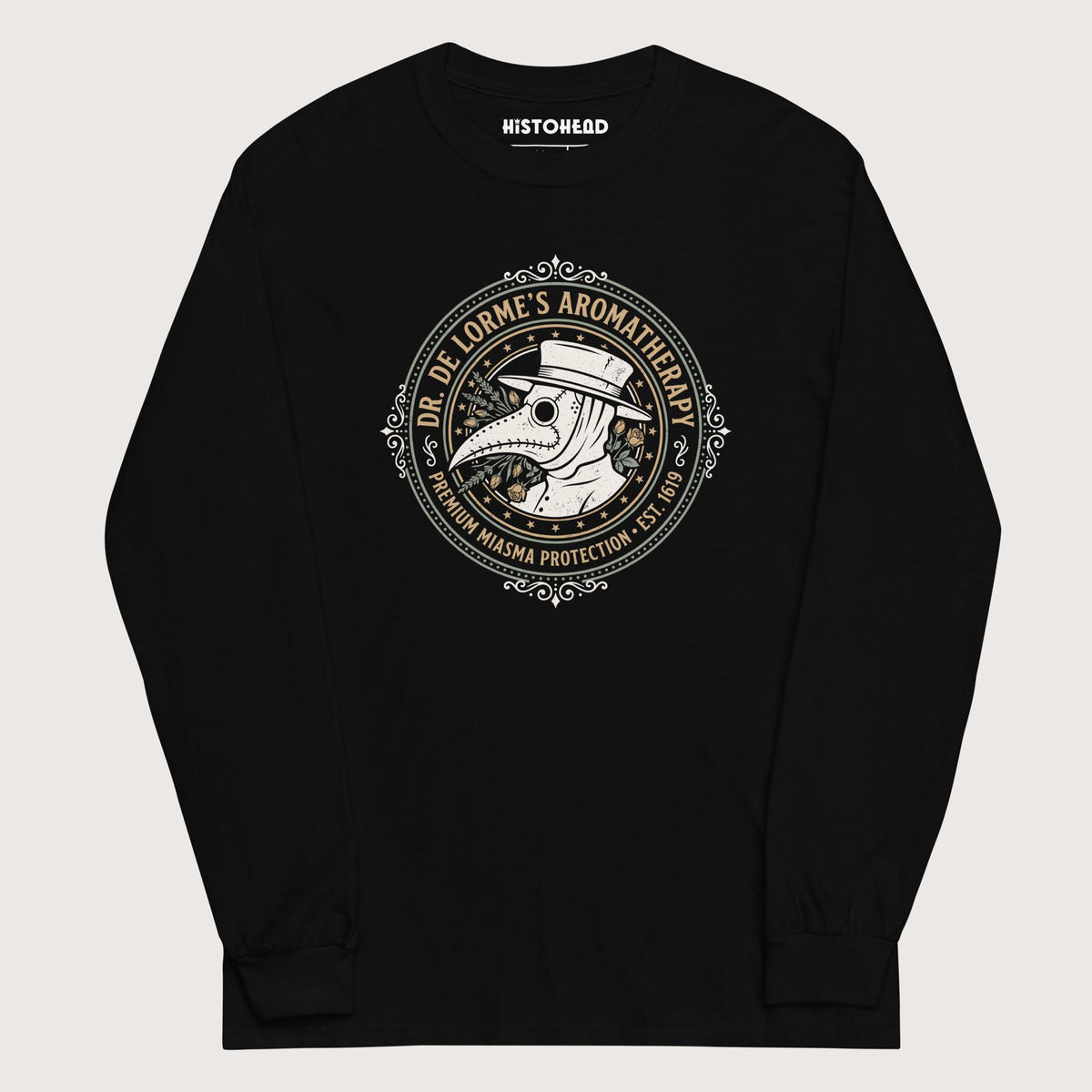 Black Dr. De Lorme's Aromatherapy - Long Sleeve - history buff gift by HistoHead