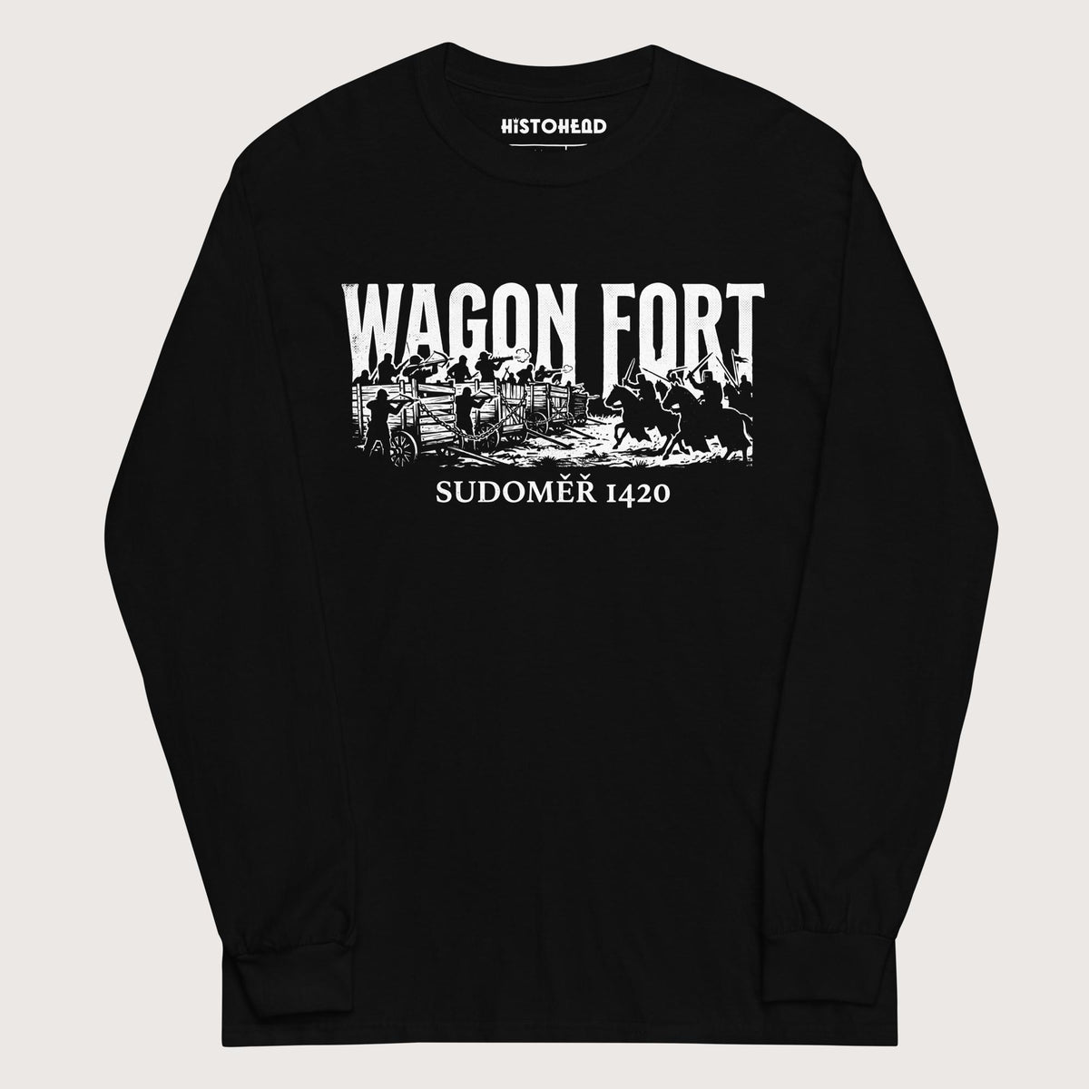 Black Wagon Fort Battle of Sudoměř - Long Sleeve - history buff gift by HistoHead