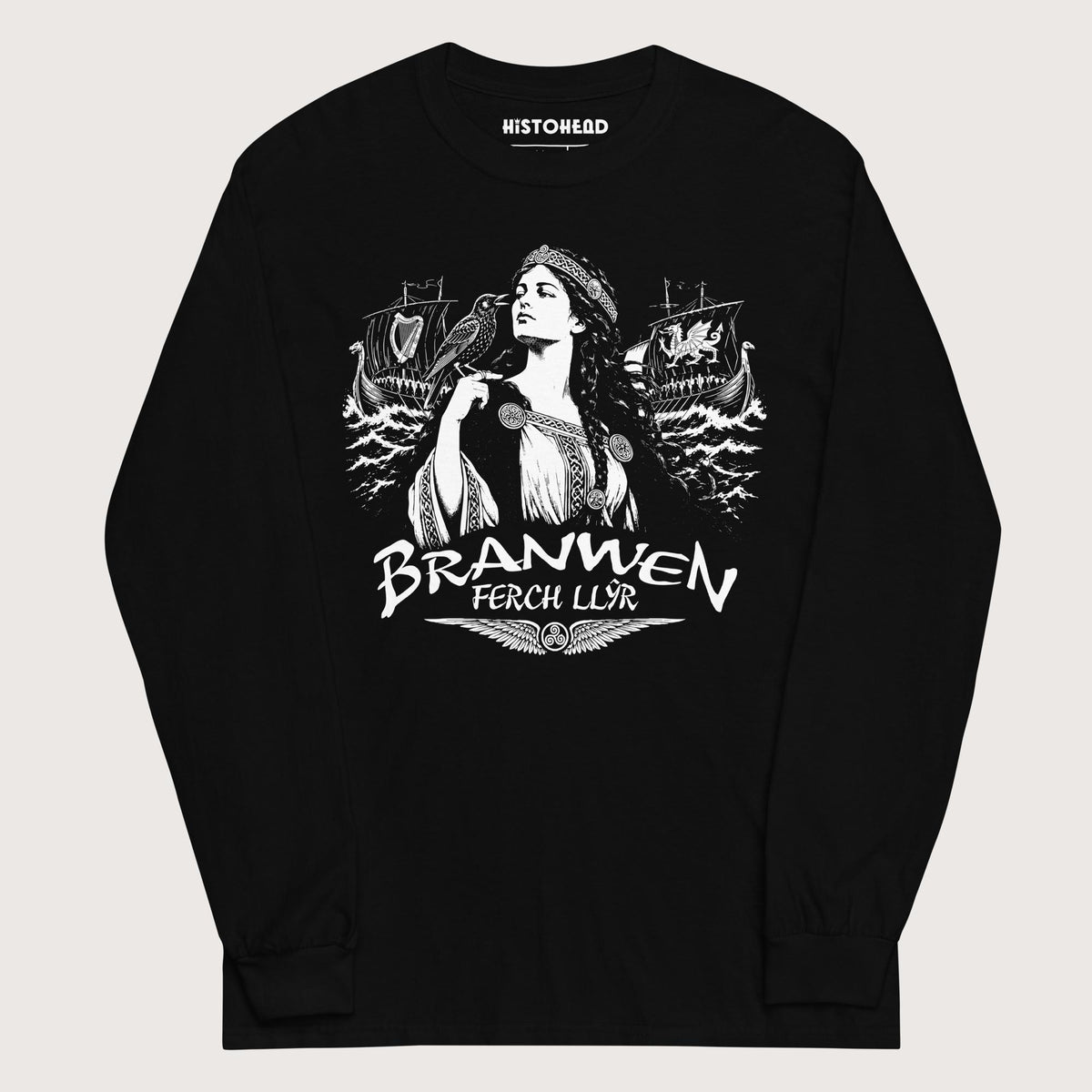 Black Branwen ferch Llŷr - Long Sleeve - history buff gift by HistoHead