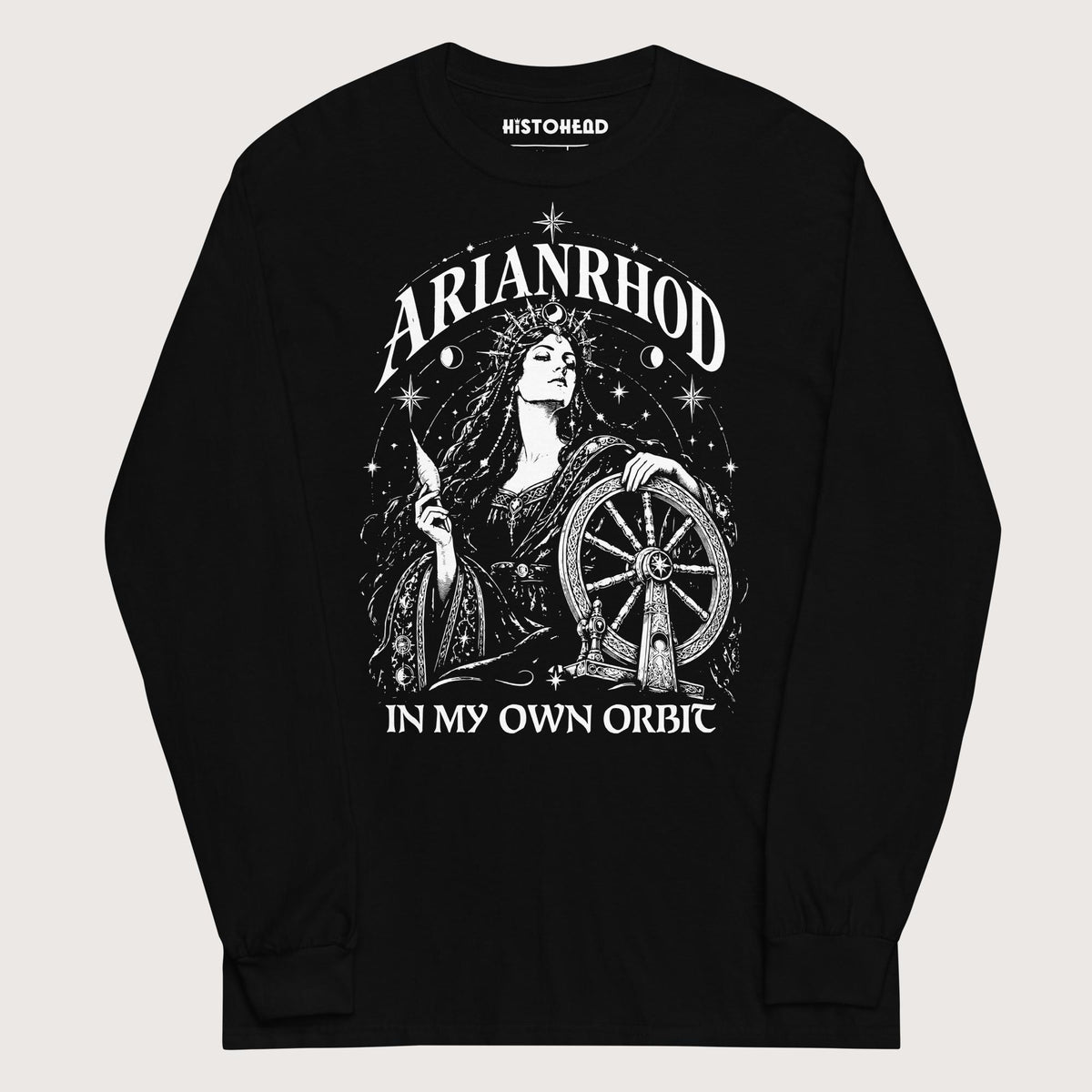 Black Arianrhod In My Own Orbit - Long Sleeve - history buff gift by HistoHead