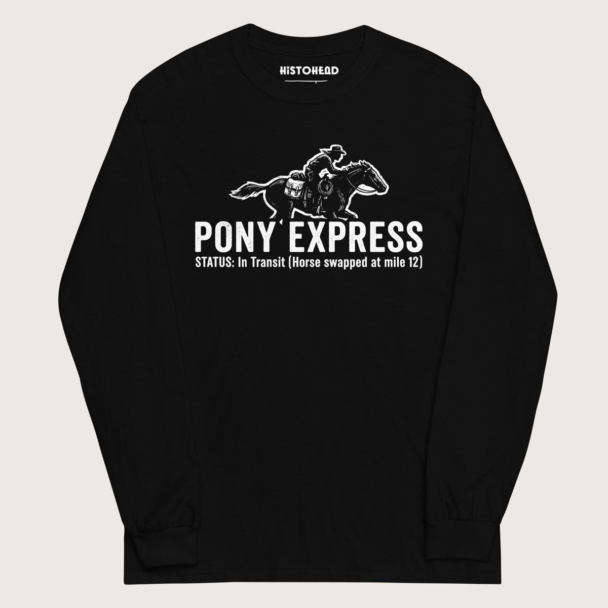 Black Pony Express - Long Sleeve - history buff gift by HistoHead
