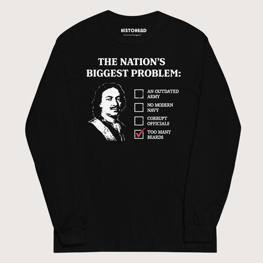 Black Peter the Great's Beard Tax - Long Sleeve - history buff gift by HistoHead