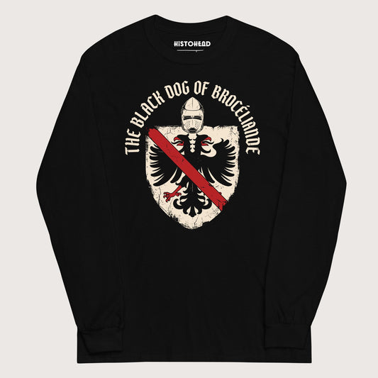 Black Du Guesclin The Black Dog of Brocéliande - Long Sleeve - history buff gift by HistoHead