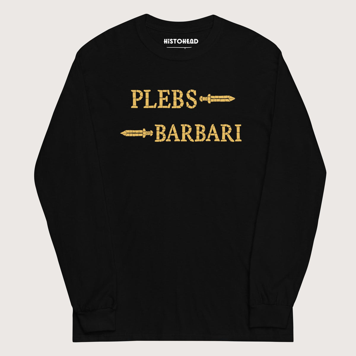 Black Mosaic Plebs or Barbari - Long Sleeve - history buff gift by HistoHead
