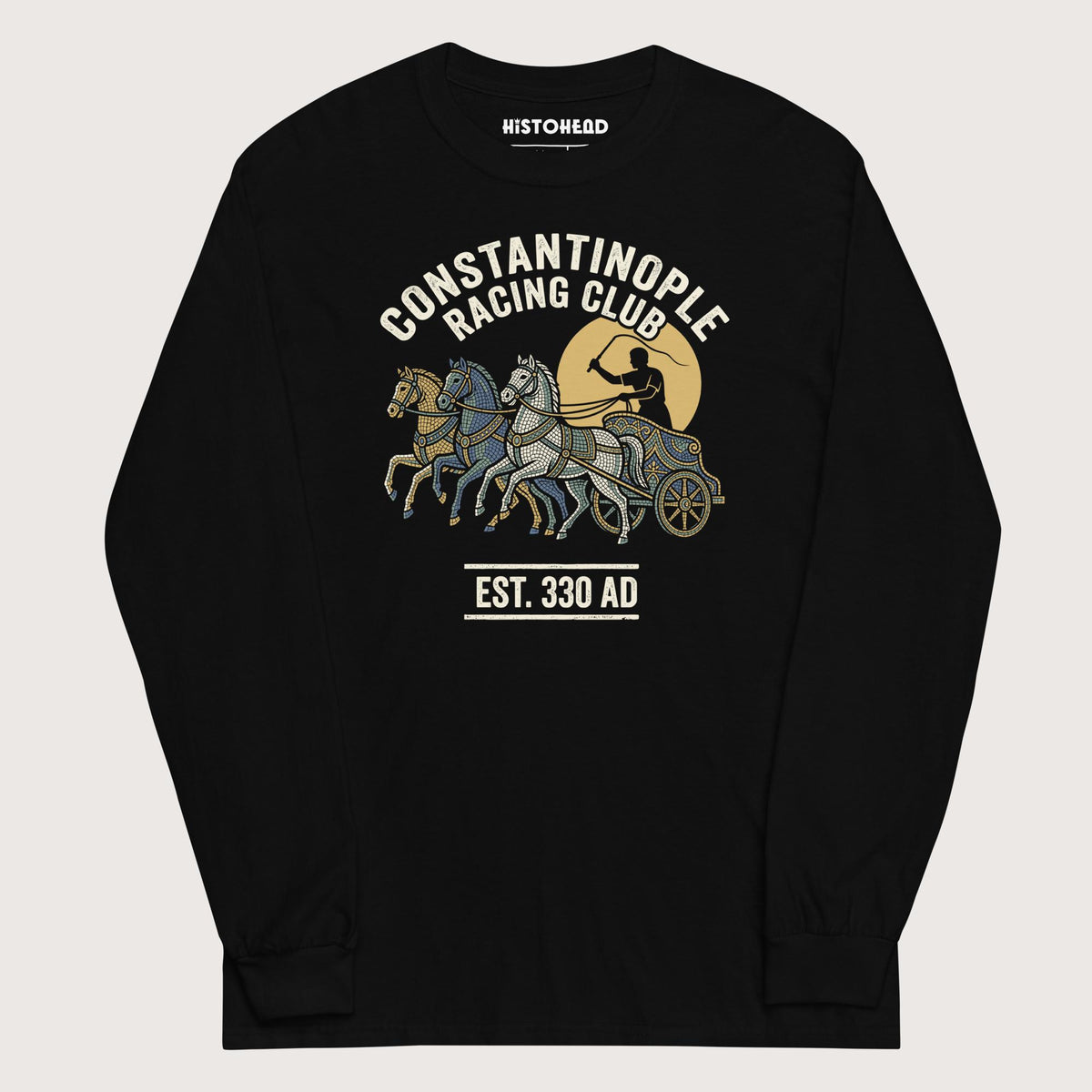 Black Constantinople Racing Club - Long Sleeve - history buff gift by HistoHead