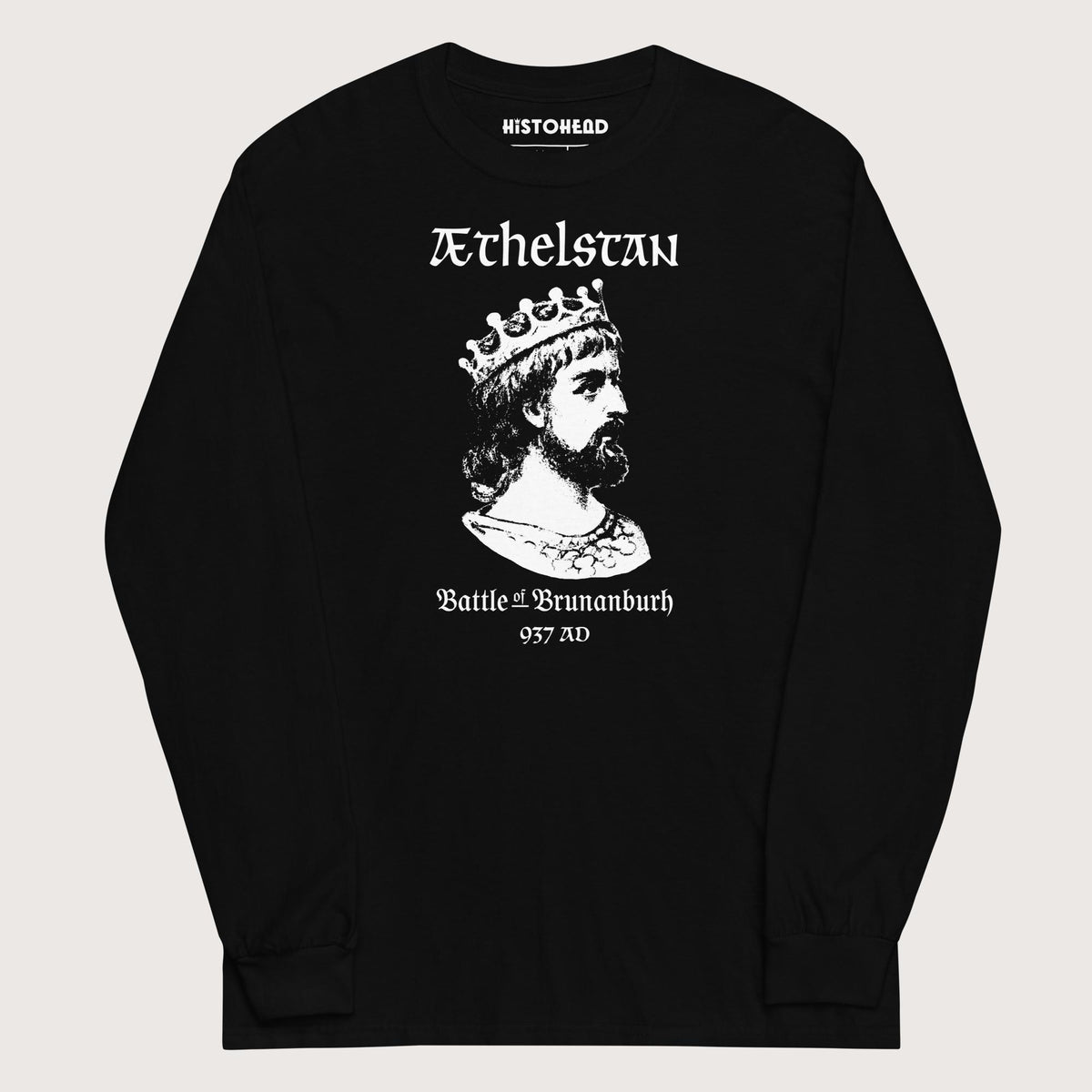 Black Æthelstan Battle of Brunanburh - Long Sleeve - history buff gift by HistoHead