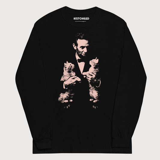 Black Lincoln Kittens - Long Sleeve - history buff gift by HistoHead