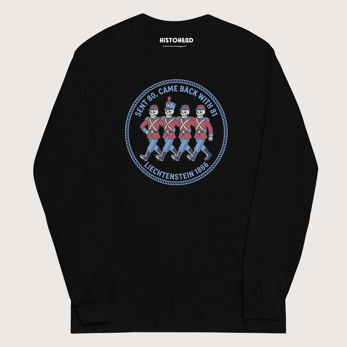 Black Liechtenstein 1866 - Long Sleeve - history buff gift by HistoHead