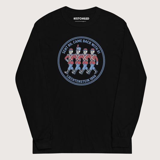 Black Liechtenstein 1866 - Long Sleeve - history buff gift by HistoHead