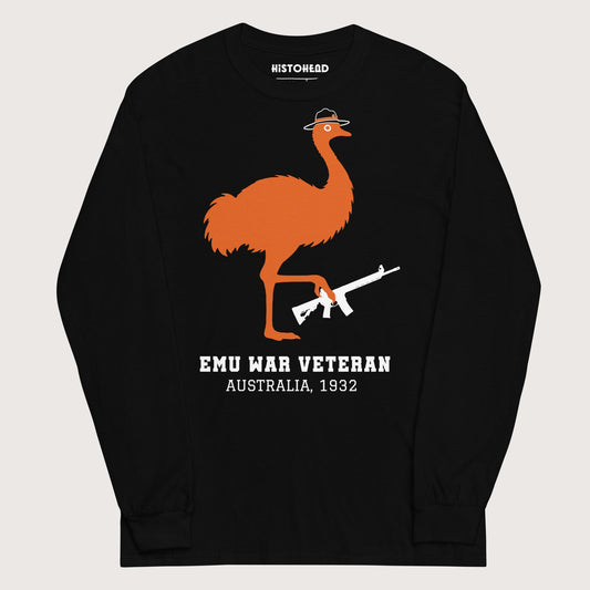 Black Emu War Veteran - Long Sleeve - history buff gift by HistoHead