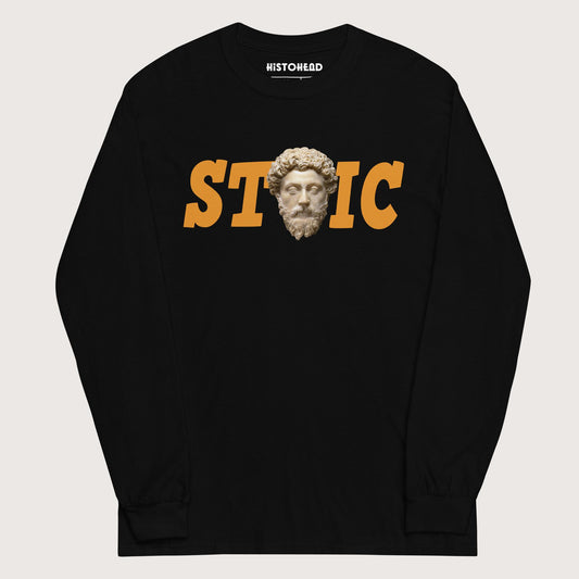 Black Stoic Marcus Aurelius - Long Sleeve - history buff gift by HistoHead