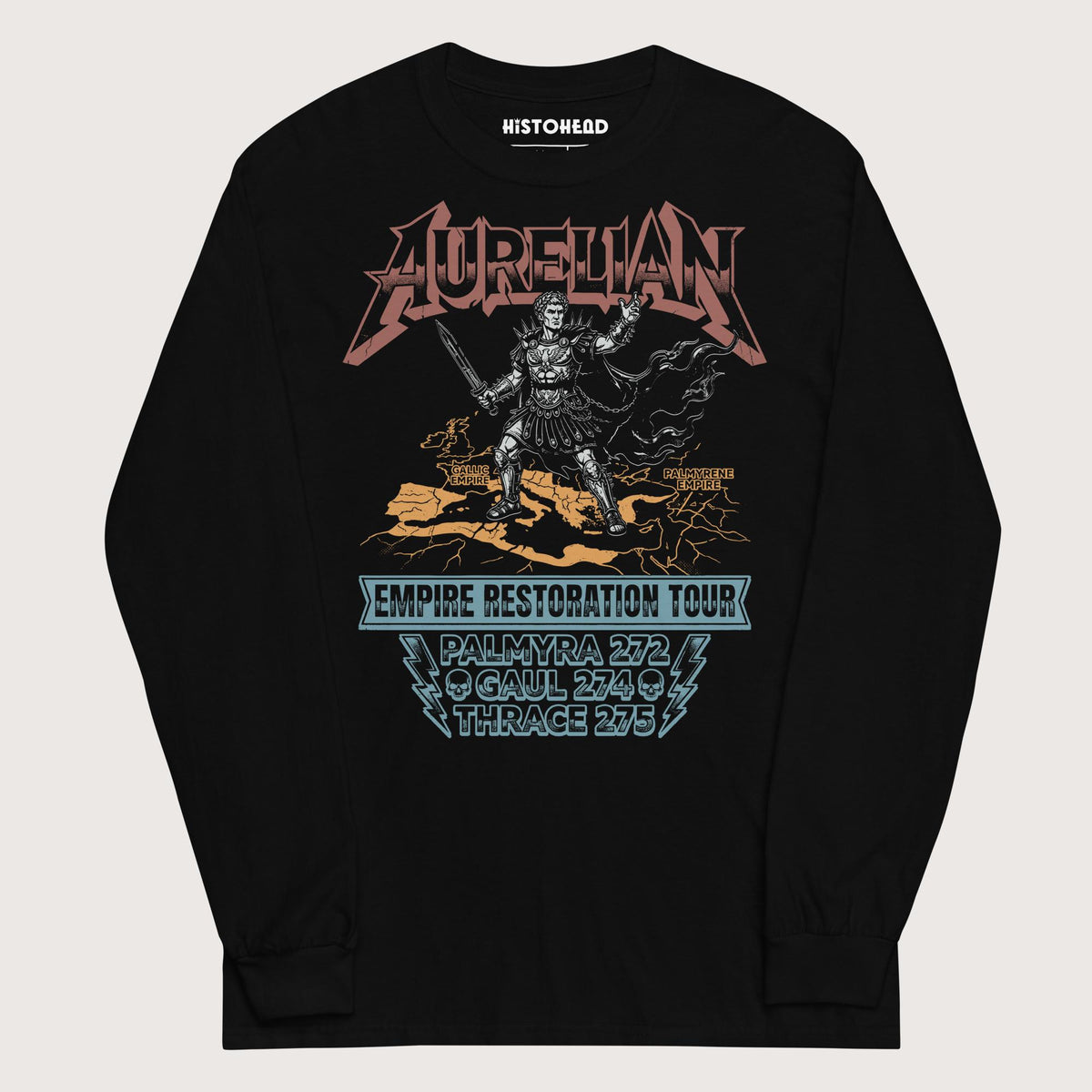 Black Aurelian Empire Restoration Tour - Long Sleeve - history buff gift by HistoHead
