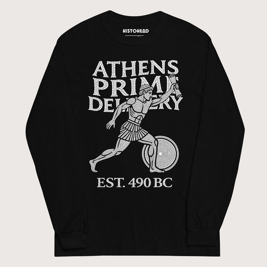 Black Athens Prime Delivery - Long Sleeve - history buff gift by HistoHead