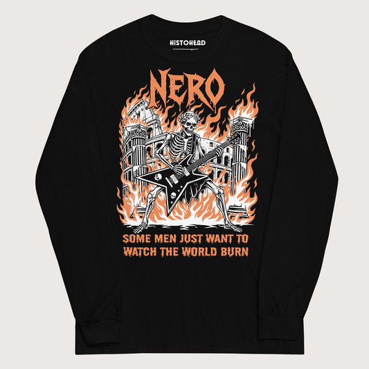 Black Nero Watch the World Burn - Long Sleeve - history buff gift by HistoHead