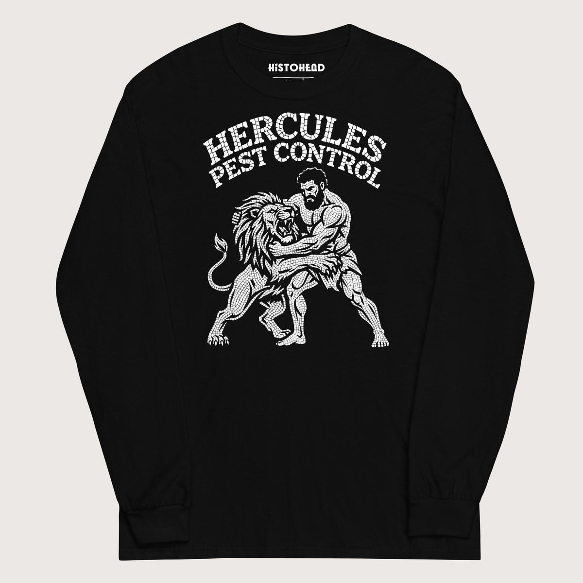 Black Hercules Pest Control - Long Sleeve - history buff gift by HistoHead