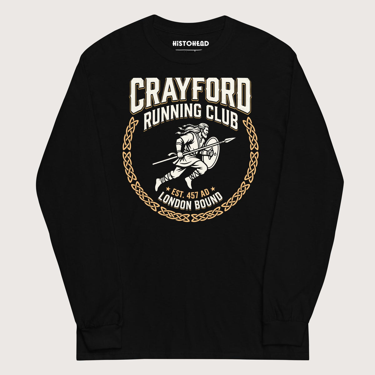 Black Crayford Running Club - Long Sleeve - history buff gift by HistoHead