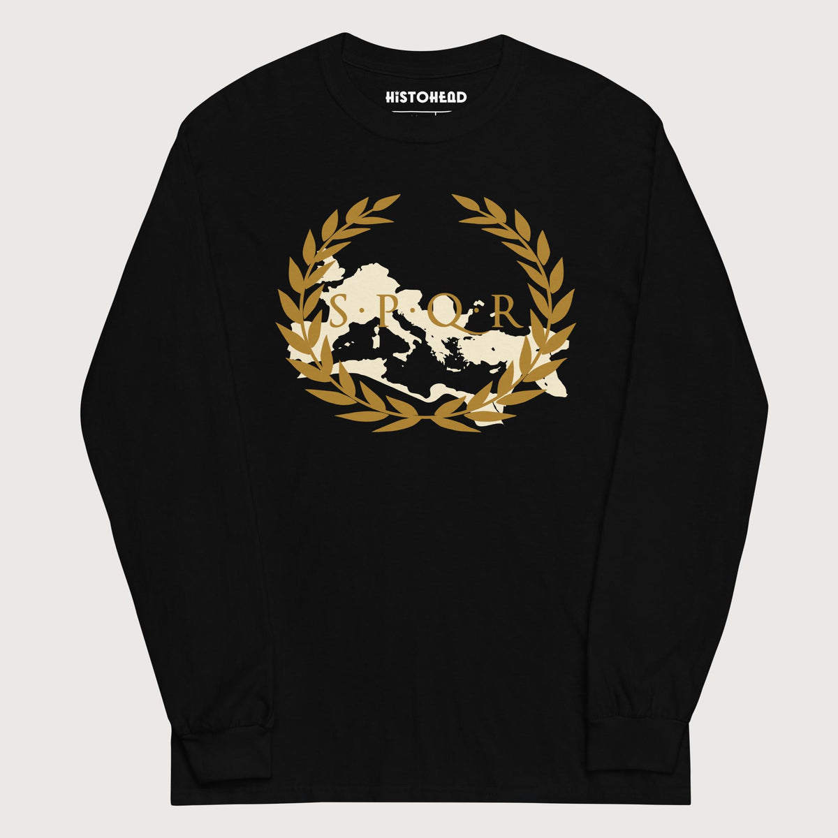 Black Roman SPQR Banner - Long Sleeve - history buff gift by HistoHead