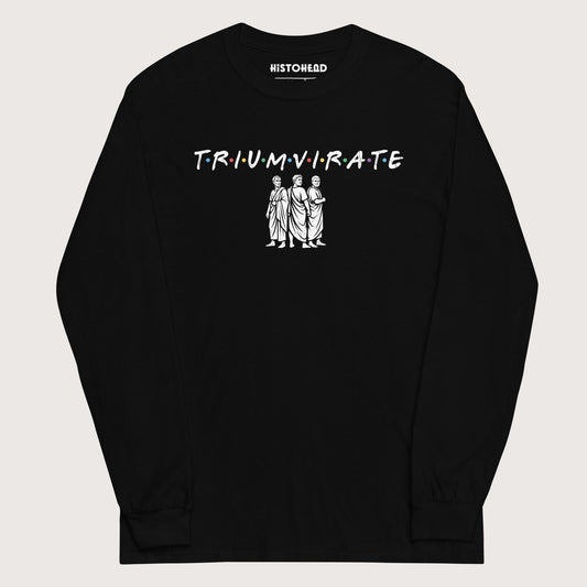 Black First Triumvirate - Long Sleeve - history buff gift by HistoHead