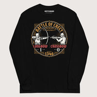 Black Battle of Crécy Longbow vs Crossbow - Long Sleeve - history buff gift by HistoHead