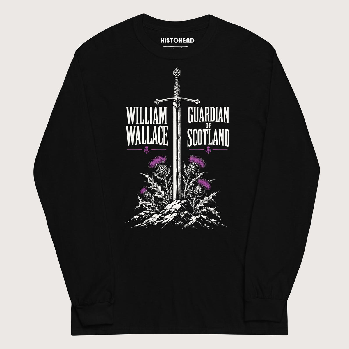 Black William Wallace - Long Sleeve - history buff gift by HistoHead