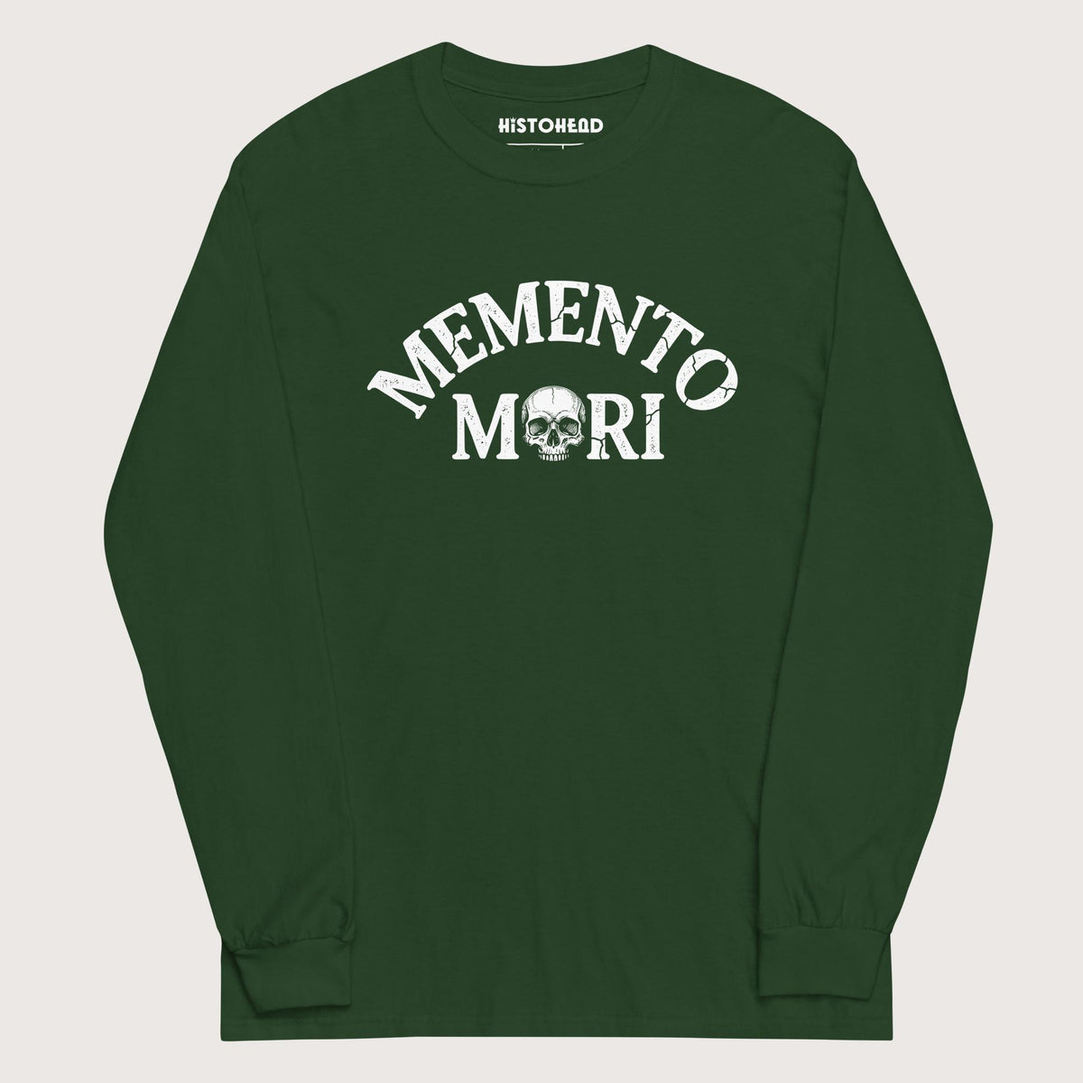Forest Green Memento Mori - Long Sleeve - history buff gift by HistoHead