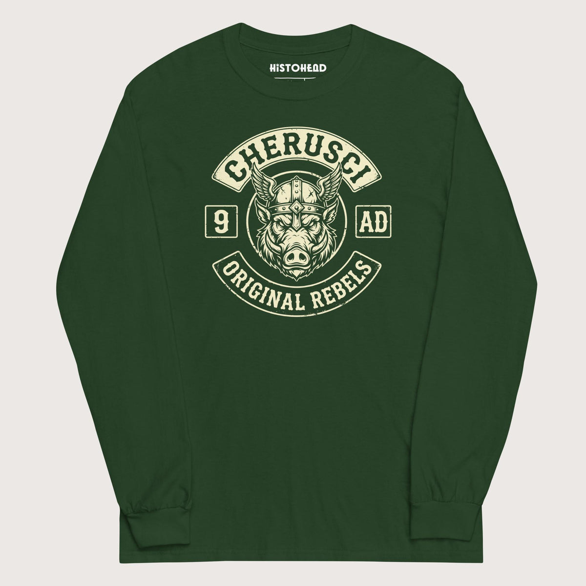 Forest Green Cherusci Original Rebels - Long Sleeve - history buff gift by HistoHead