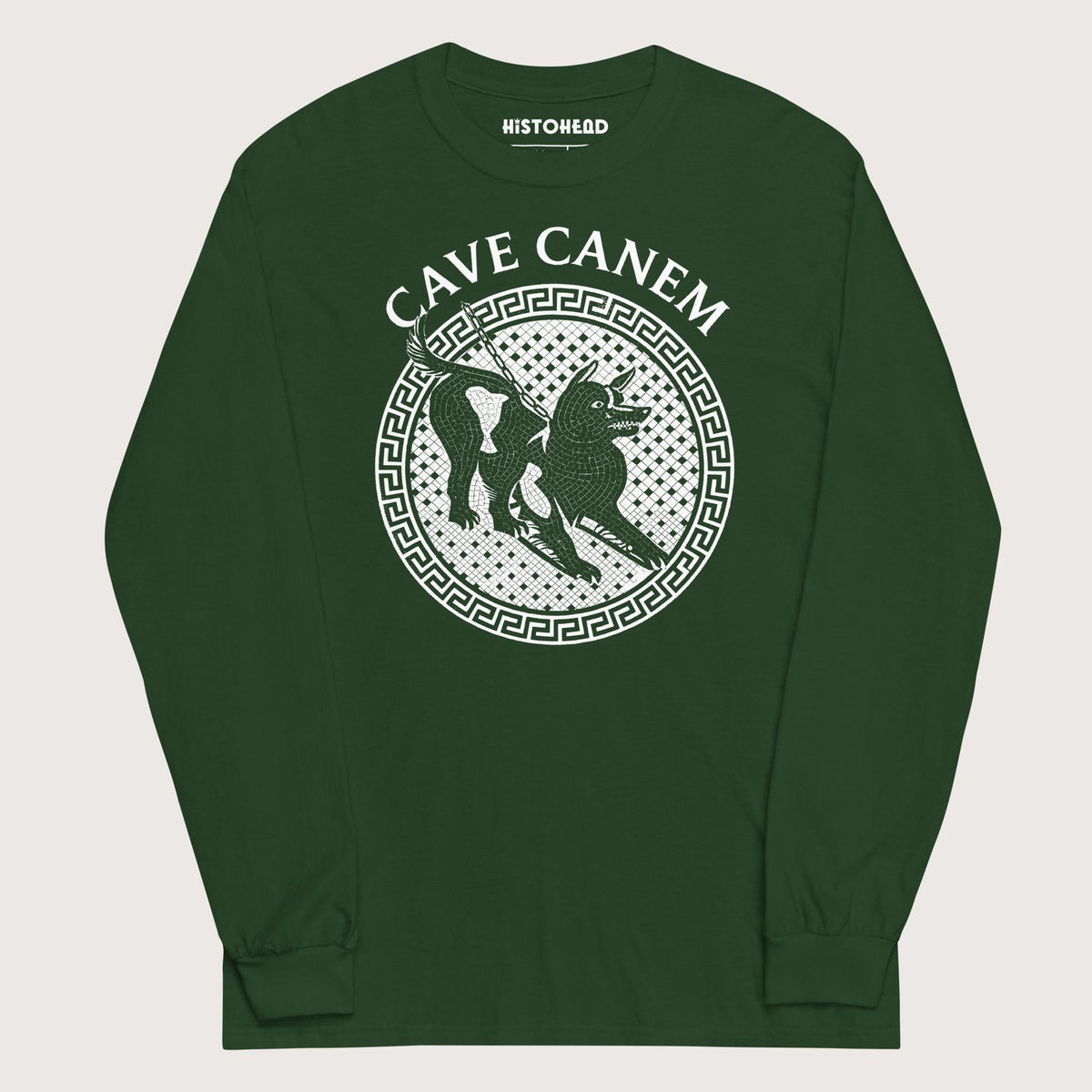 Forest Green Cave Canem - Long Sleeve - history buff gift by HistoHead