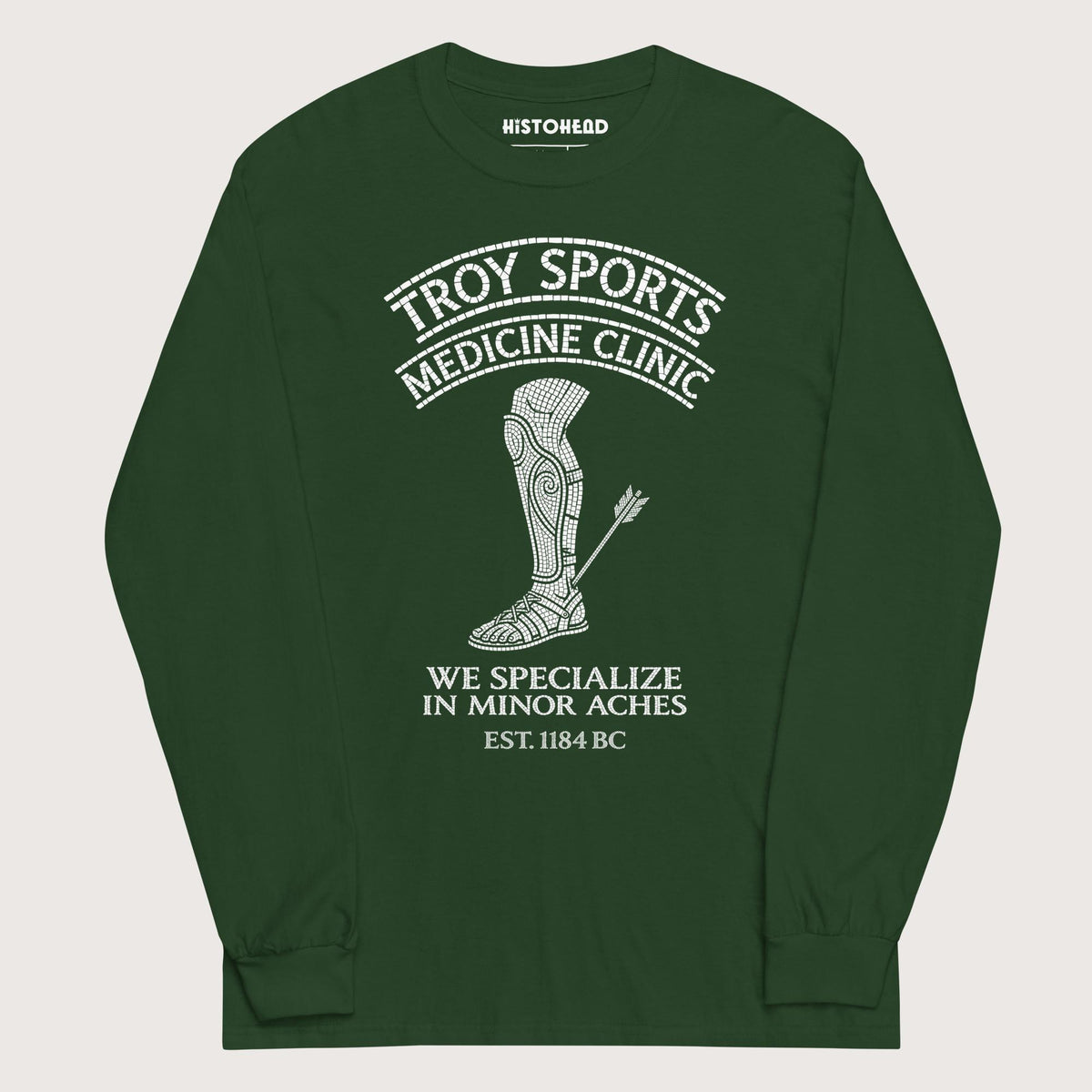 Forest Green Troy Sports Medicine Clinic - Long Sleeve - history buff gift by HistoHead